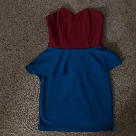 Strapless Peplum dress - Picture 1 of 6
